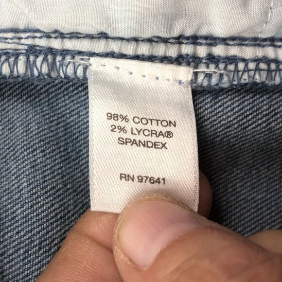 J. Jill Women Jeans Size 14 Authentic Fit Slim Ankle Straight Blue Denim Floral - Picture 10 of 15